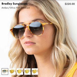 ILLESTEVA BRADLEY SUNGLASSES AMBER/OLIVE FLAT GRADIENT NWT sold out!